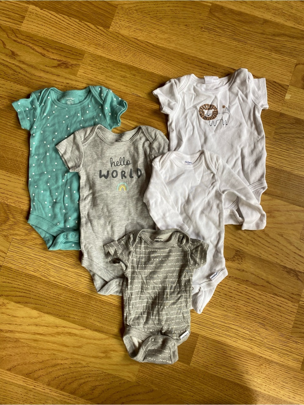 Gender neutral baby bodysuit lot